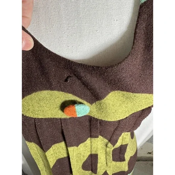 UK Tenki Fall Multi-Colored Tunic Dress Style Soft Knit Size M/L Short Sleeves - Picture 3 of 8